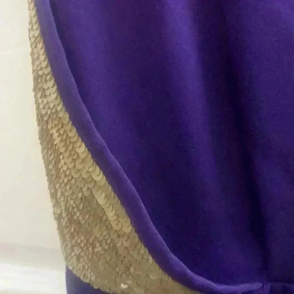 Sachin + Babi Purple and Gold Cocktail Dress - Picture 6 of 7